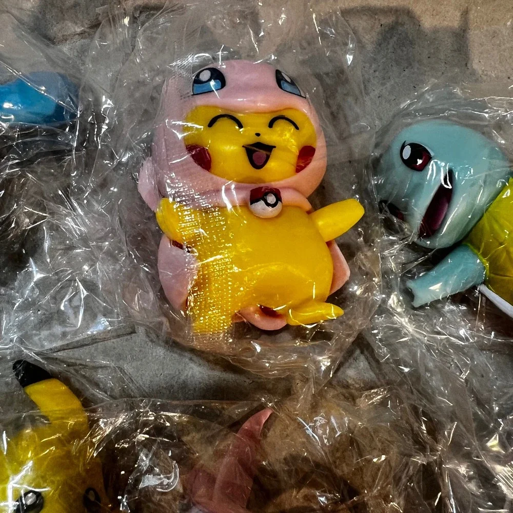 Nintendo Pokemon 12pc Figure Set Multicolor Pikachu Eevee Gengar Lucario Espeon
